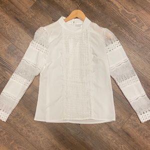 White detailed women’s blouse size Medium